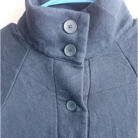 Free Assembly Women's Fleece Popover Sweatshirt with Raglan Sleeves Blue Size XS - Picture 6 of 8